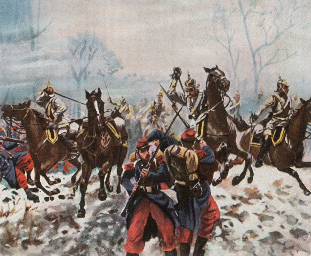 Tyske kurassier ved Poupry, 2. december 1870, 1936. af Unbekannt