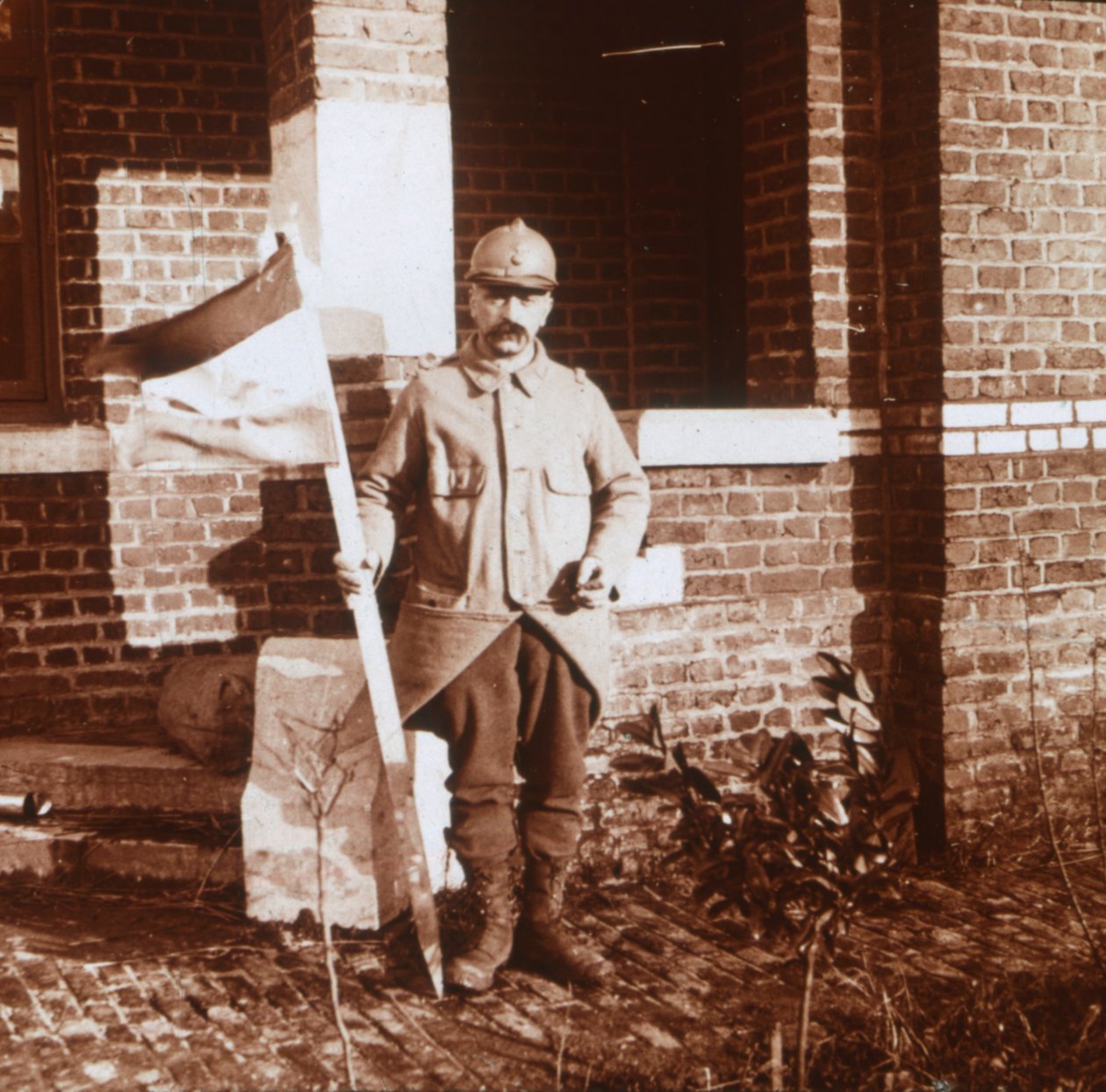Tyske vimpler, Carency, Nordfrankrig, c1914-c1918. af Unbekannt