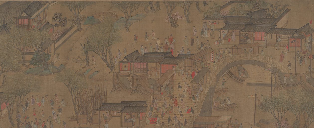 Går op ad floden på Qingming-festivalen. af Unbekannt