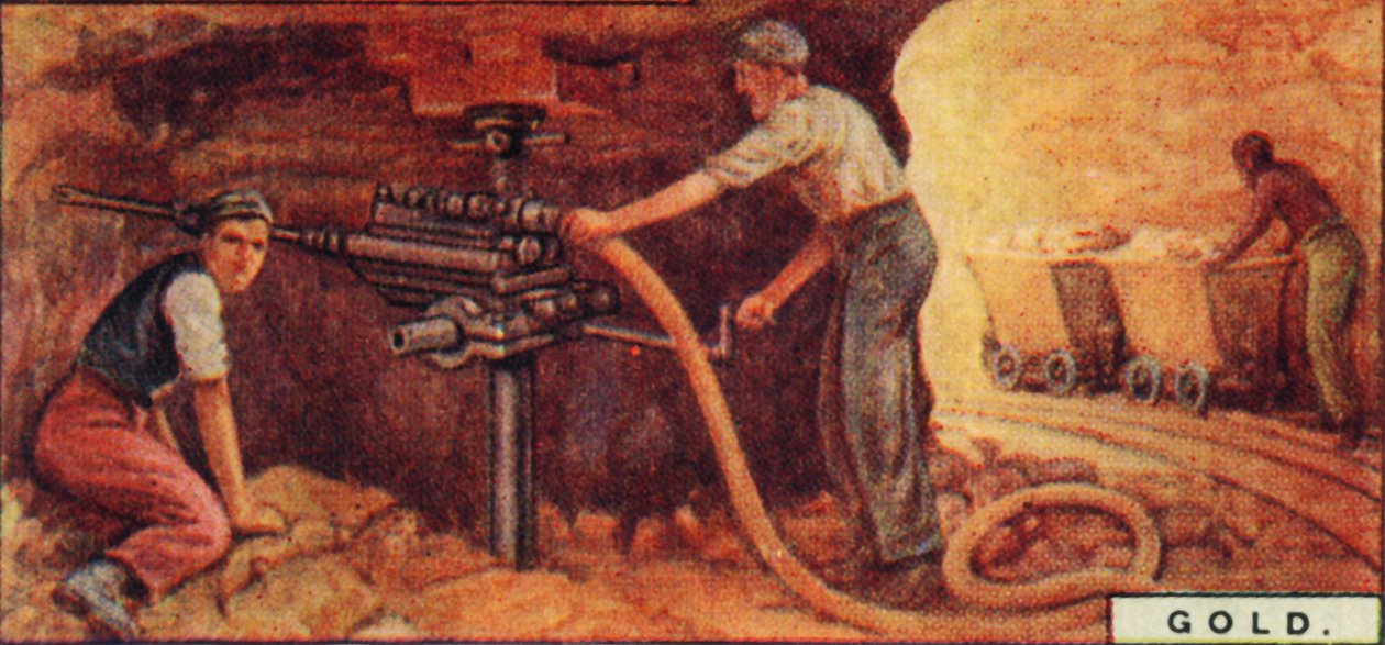 Guld. - Boring af sprænghuller, S. Afrika, 1928 af Unbekannt