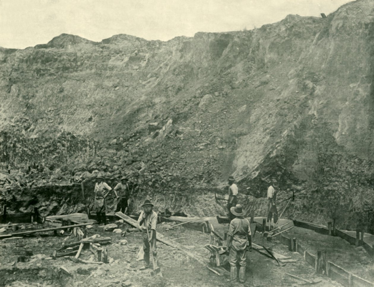 Guldminearbejdere i nærheden af Beechworth, 1901. af Unbekannt