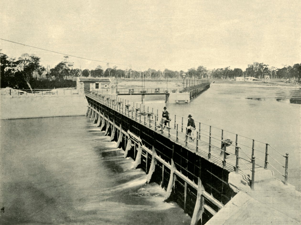 Goulburn Weir, Wahring, 1901. af Unbekannt