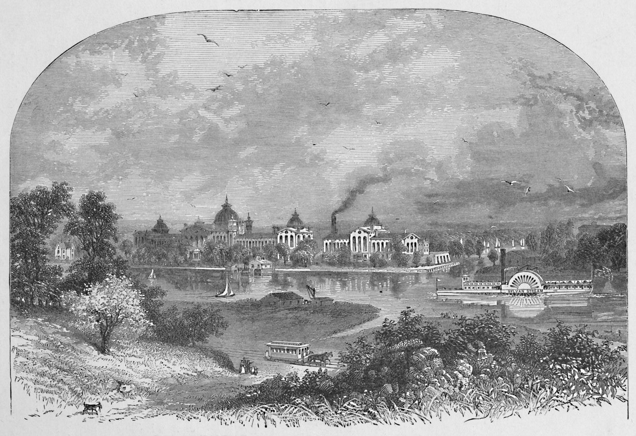 Regeringsbygninger på Wards Island, 1883 af Unbekannt
