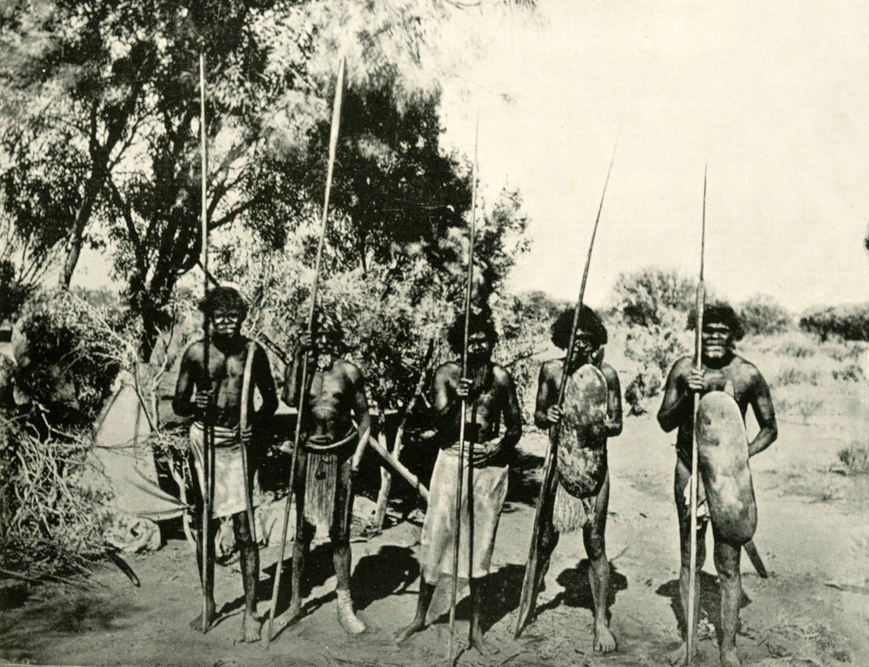 Group of Aboriginal Men, Queensland, Australien, 1901. af Unbekannt