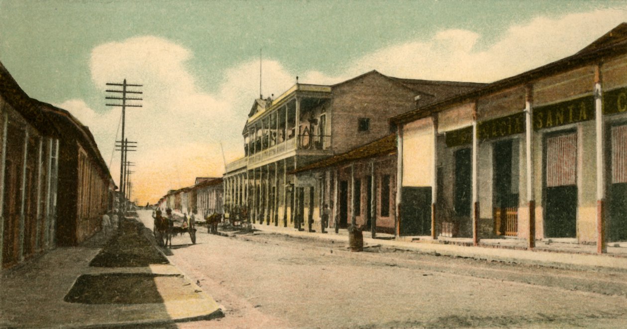 Guantanamo - Calixto Garcia Street, 1907. af Unbekannt