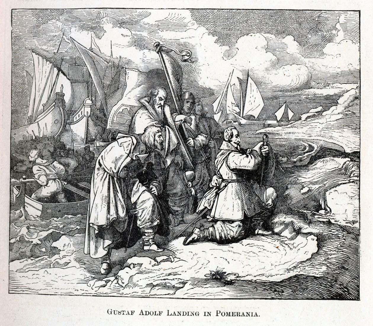 Gustav Adolf lander i Pommern, 1882 af Unbekannt