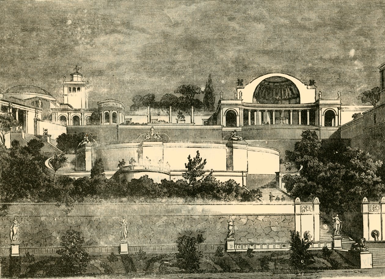 Hadrians villa i Tibur, 1890. af Unbekannt