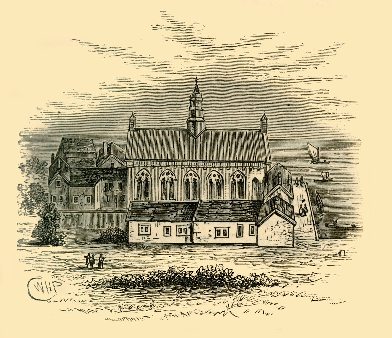 Hall of Winchester House, c1878. af Unbekannt