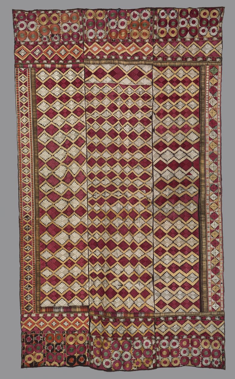 Hængende Phulkari-værk, ca. 1875-1900. af Unbekannt