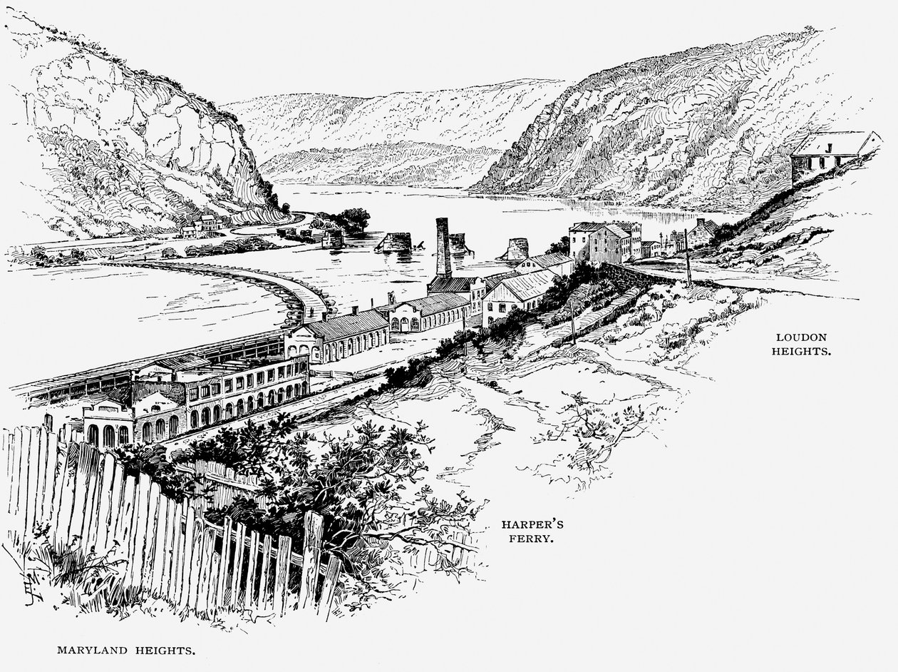 Harpers Ferry, West Virginia, c1870 af Unbekannt