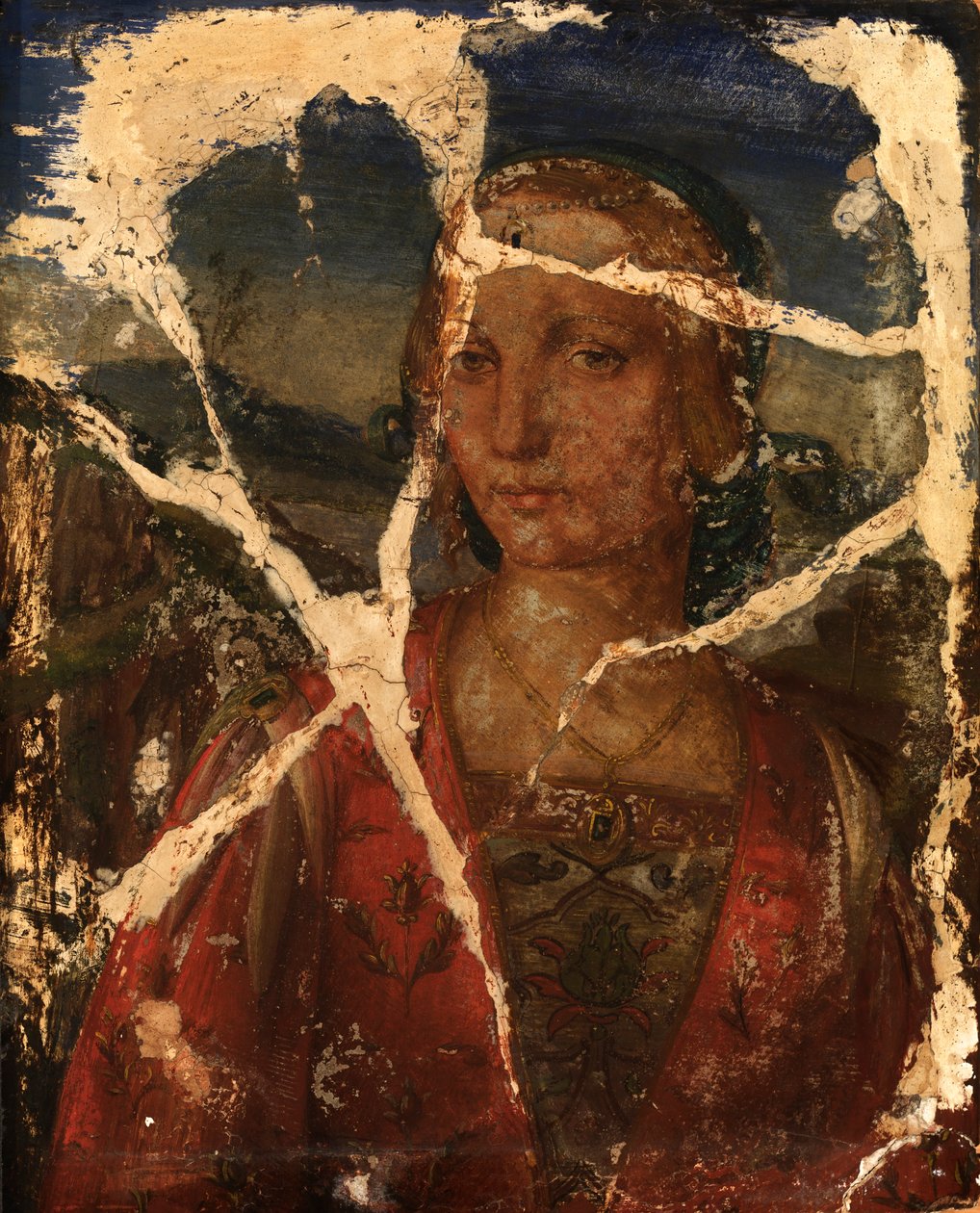 Head of a Young Woman, 1400-tallet. af Unbekannt