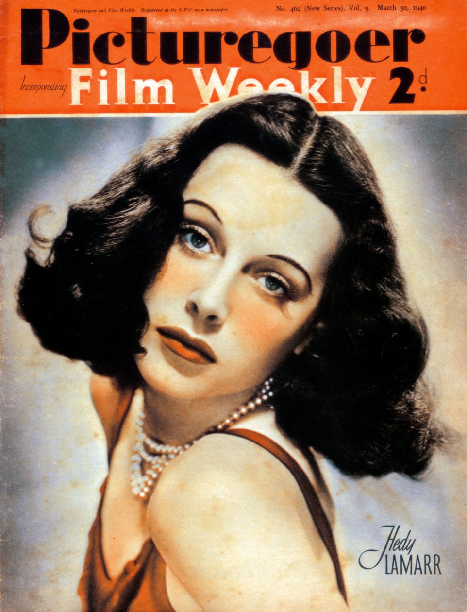 Hedy Lamarr 1914-2000, østrigsk-født amerikansk skuespillerinde, 1940 af Unbekannt