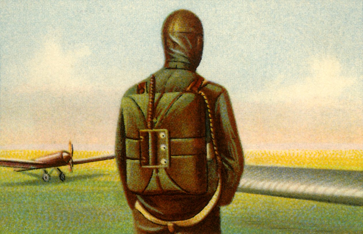 Heinecke faldskærm, c1918, 1932. af Unbekannt