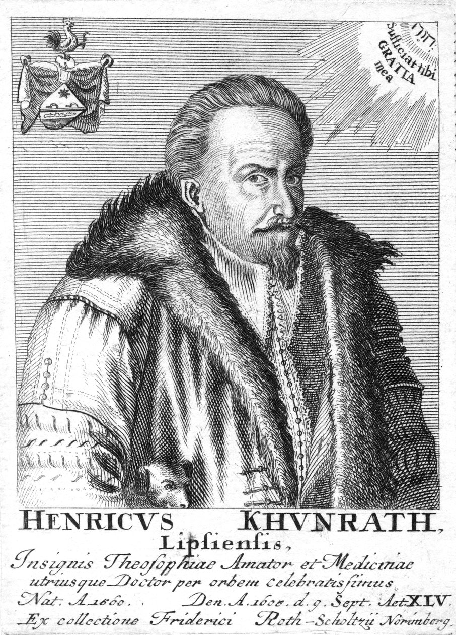 Heinrich Khunrath, tysk kemiker og alkymist, 1725 af Unbekannt