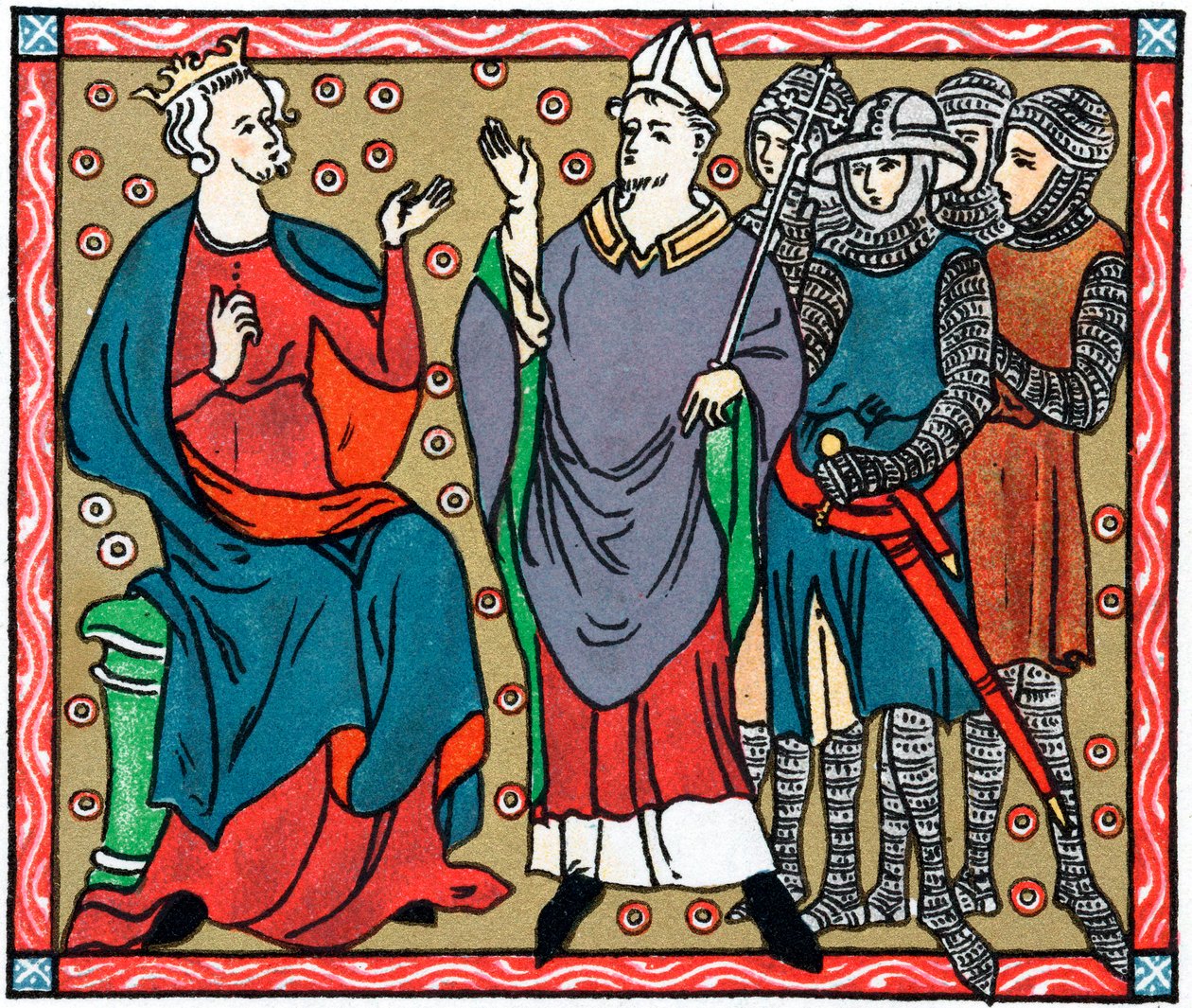 Henrik II og Thomas a Becket af Unbekannt