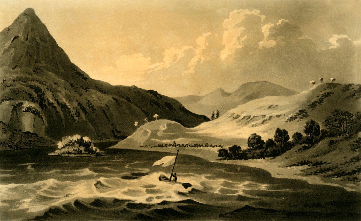 Hill of Binion fra søen, 1802. af Unbekannt