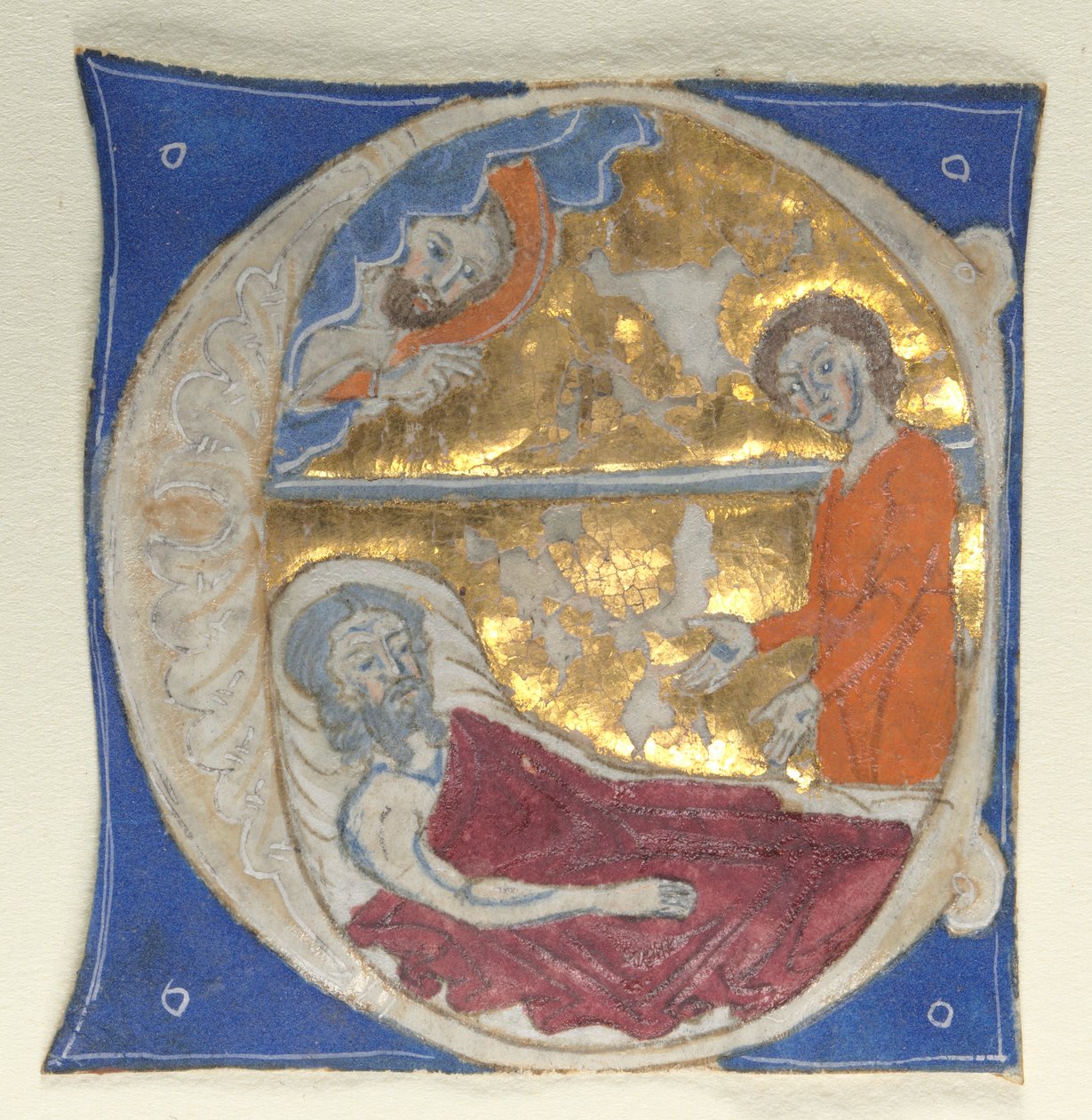 Historikeret indledende udskåret fra en bibel, 1200-tallet. af Unbekannt
