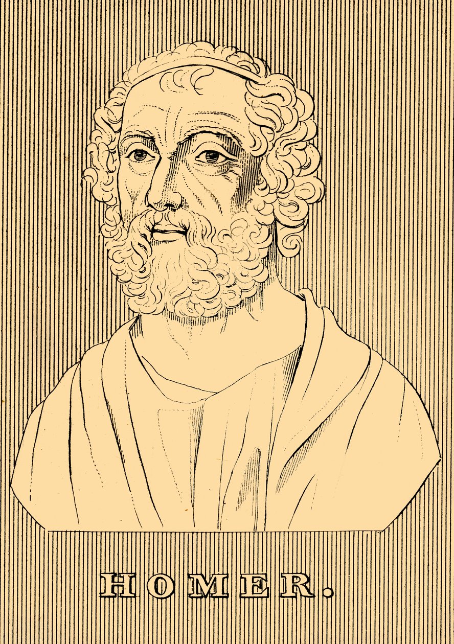 Homer, c800-701 f.Kr., 1830. af Unbekannt