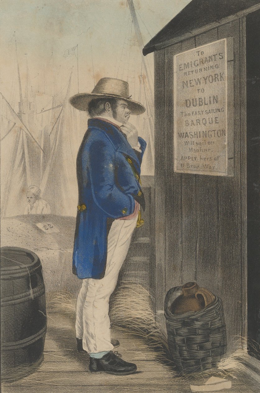 Hjemgående New York, ca. 1860. af Unbekannt