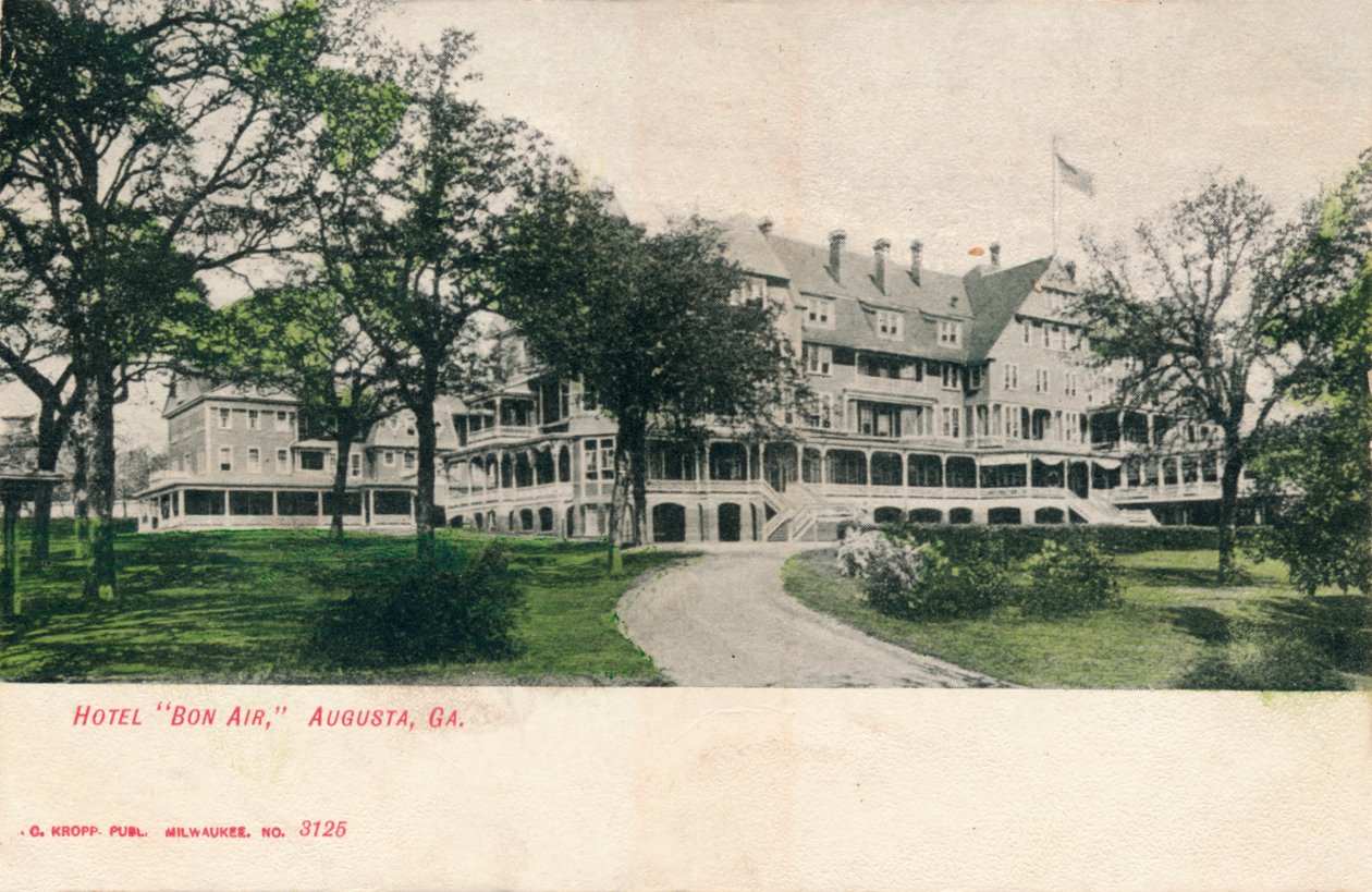 Hotel Bon Air, Augusta, Georgia, c1910 af Unbekannt