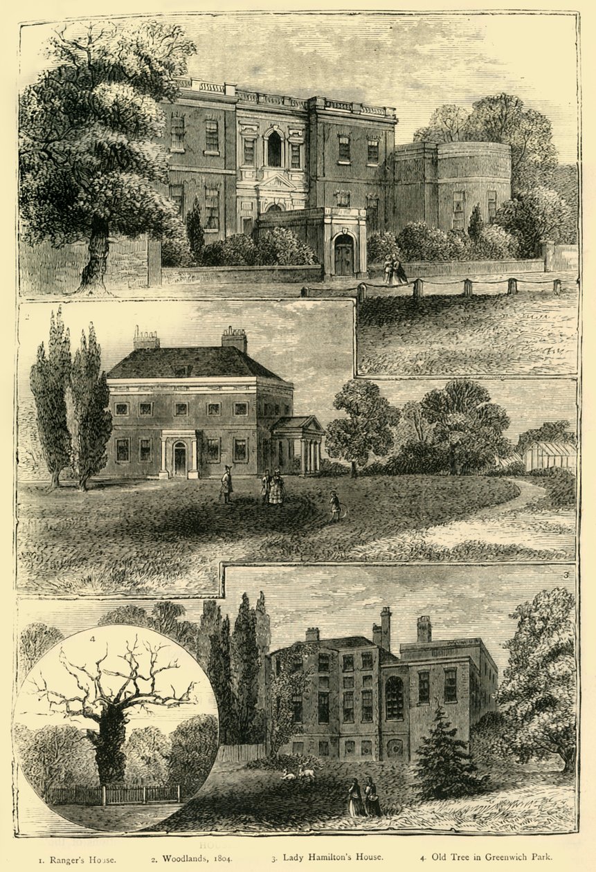 Houses Round Greenwich Park, c1878. af Unbekannt