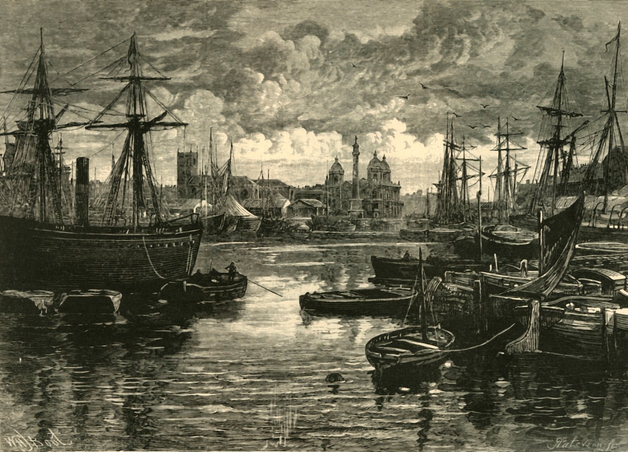 Skrog, fra havnen, 1898. af Unbekannt
