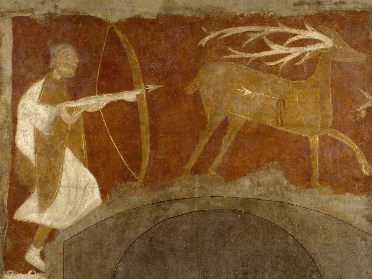 Jagtscene, første halvdel af 1100-tallet muligvis 1129-34. af Unbekannt