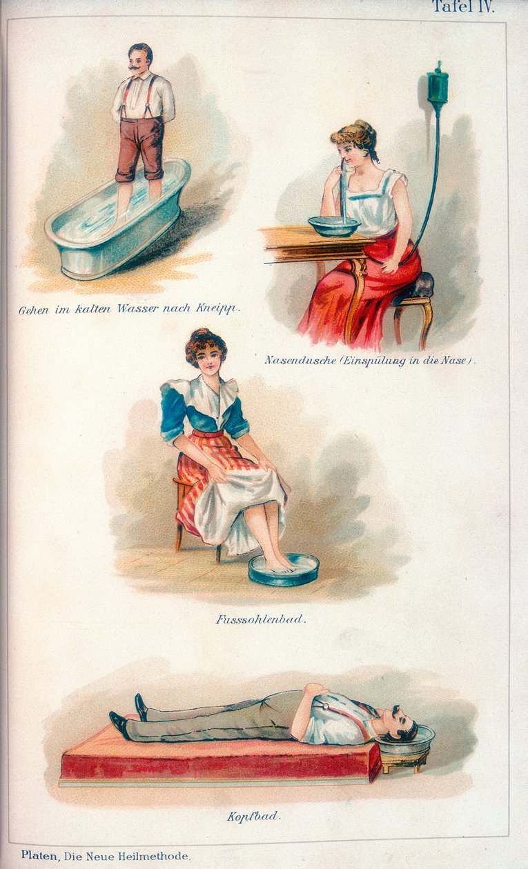 Hydroterapibehandlinger, c1902 af Unbekannt