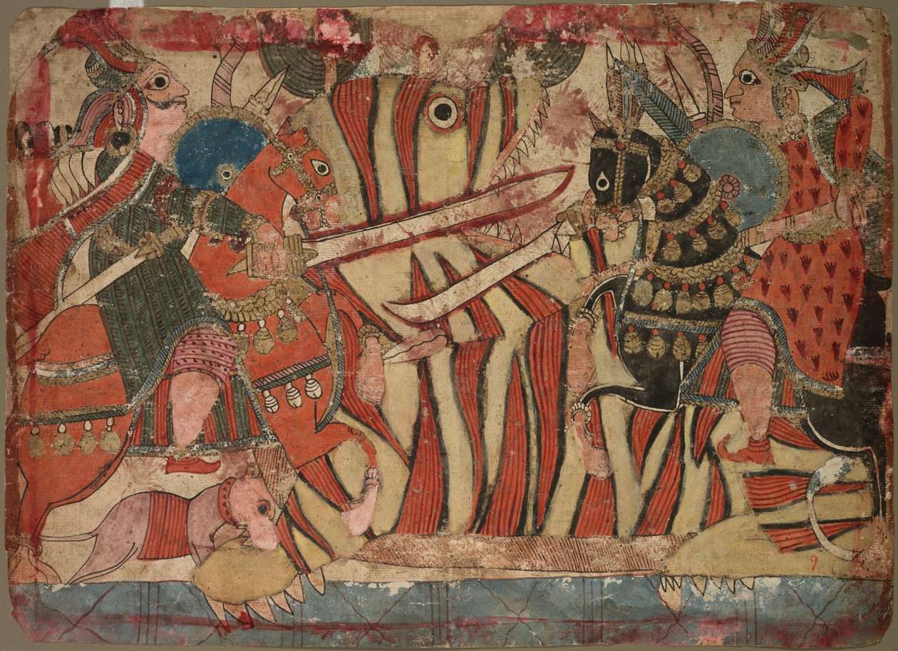 Illustration af Mahabharata, ca. 1800. af Unbekannt