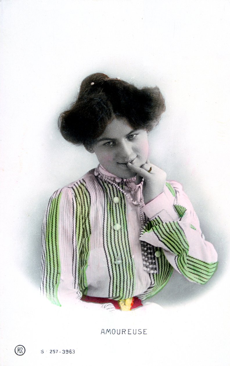 Forelsket, fransk postkort, c1900 af Unbekannt