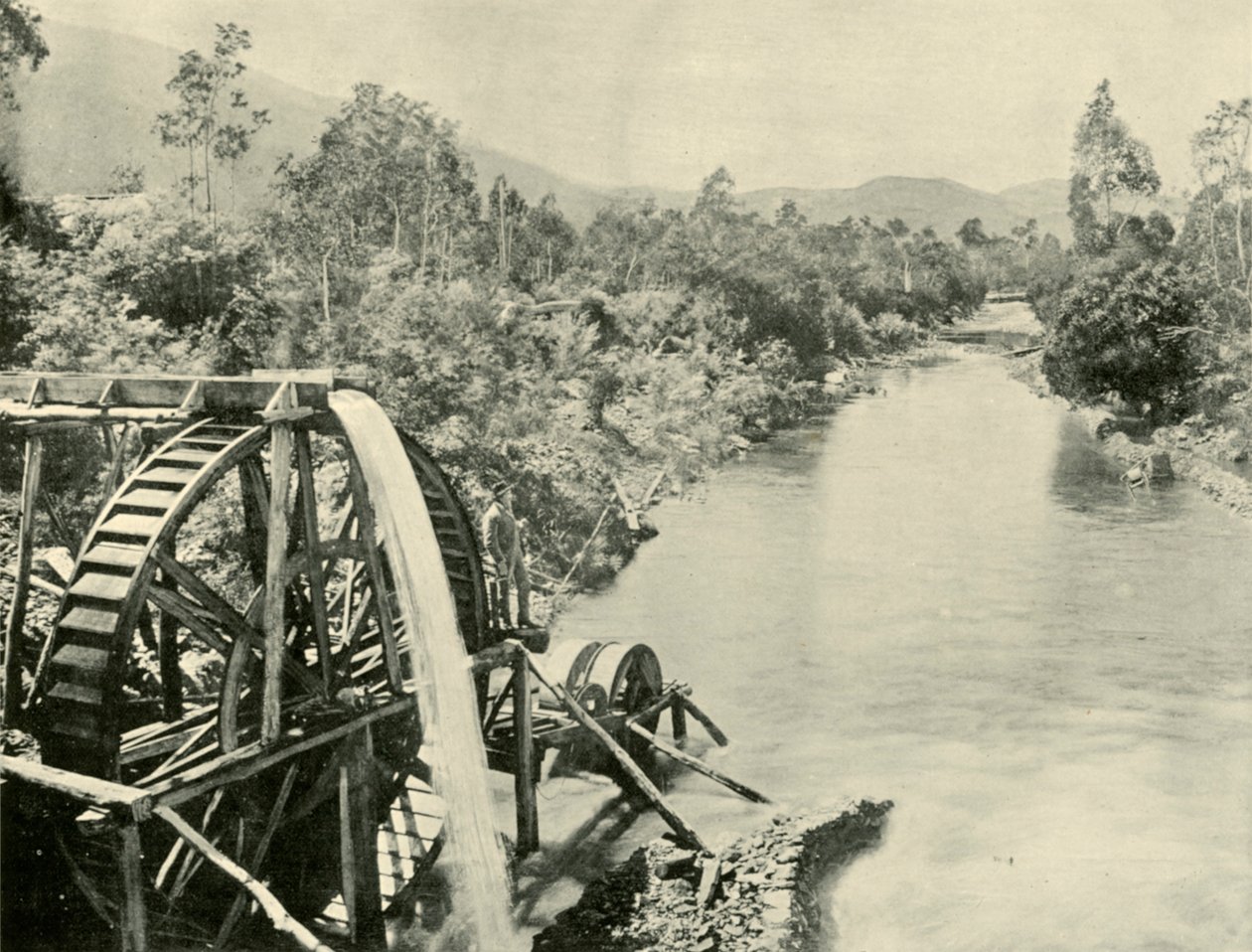 I Ovens River, Germantown, 1901. af Unbekannt