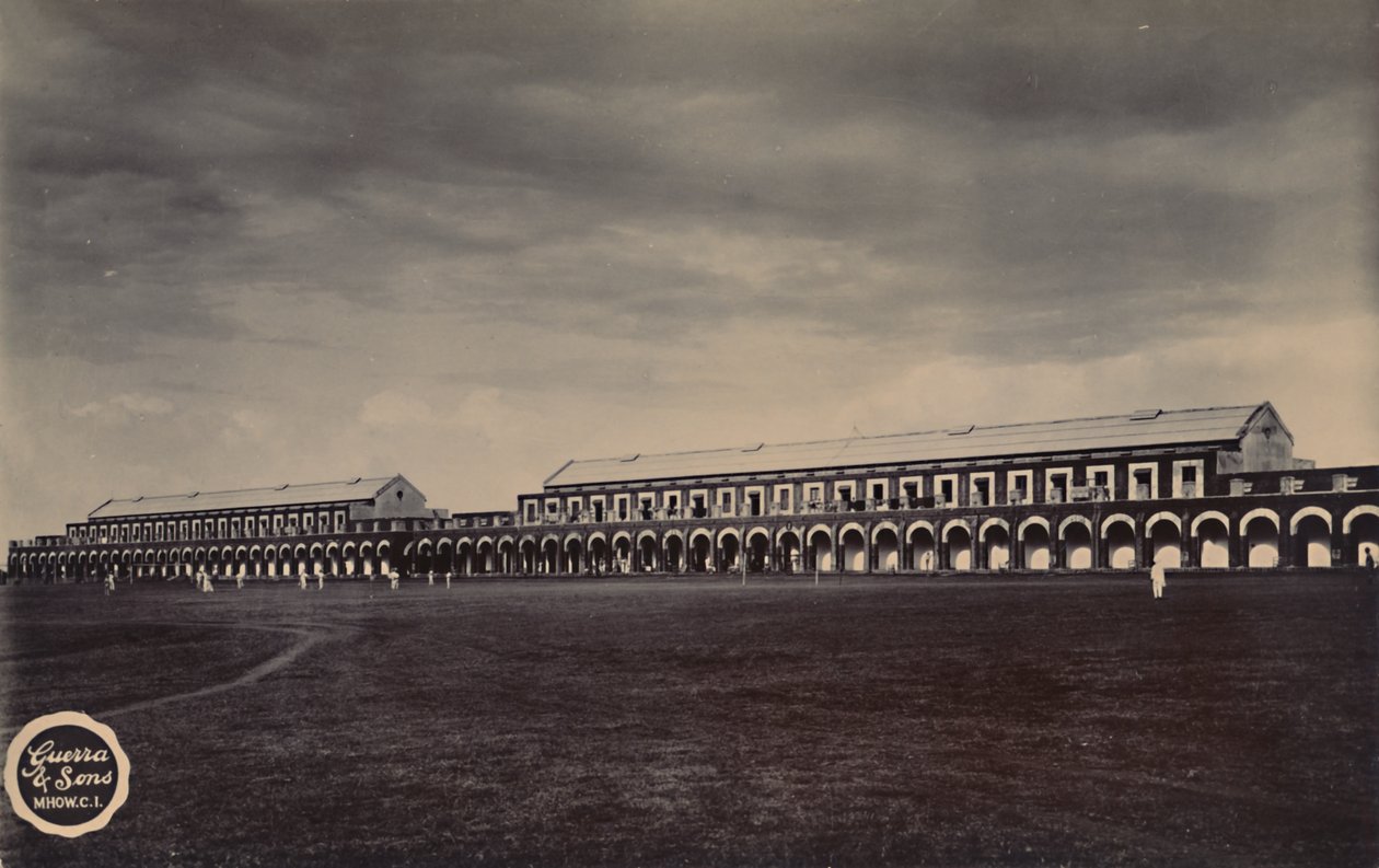 Indisk militærkaserne, c1910. af Unbekannt