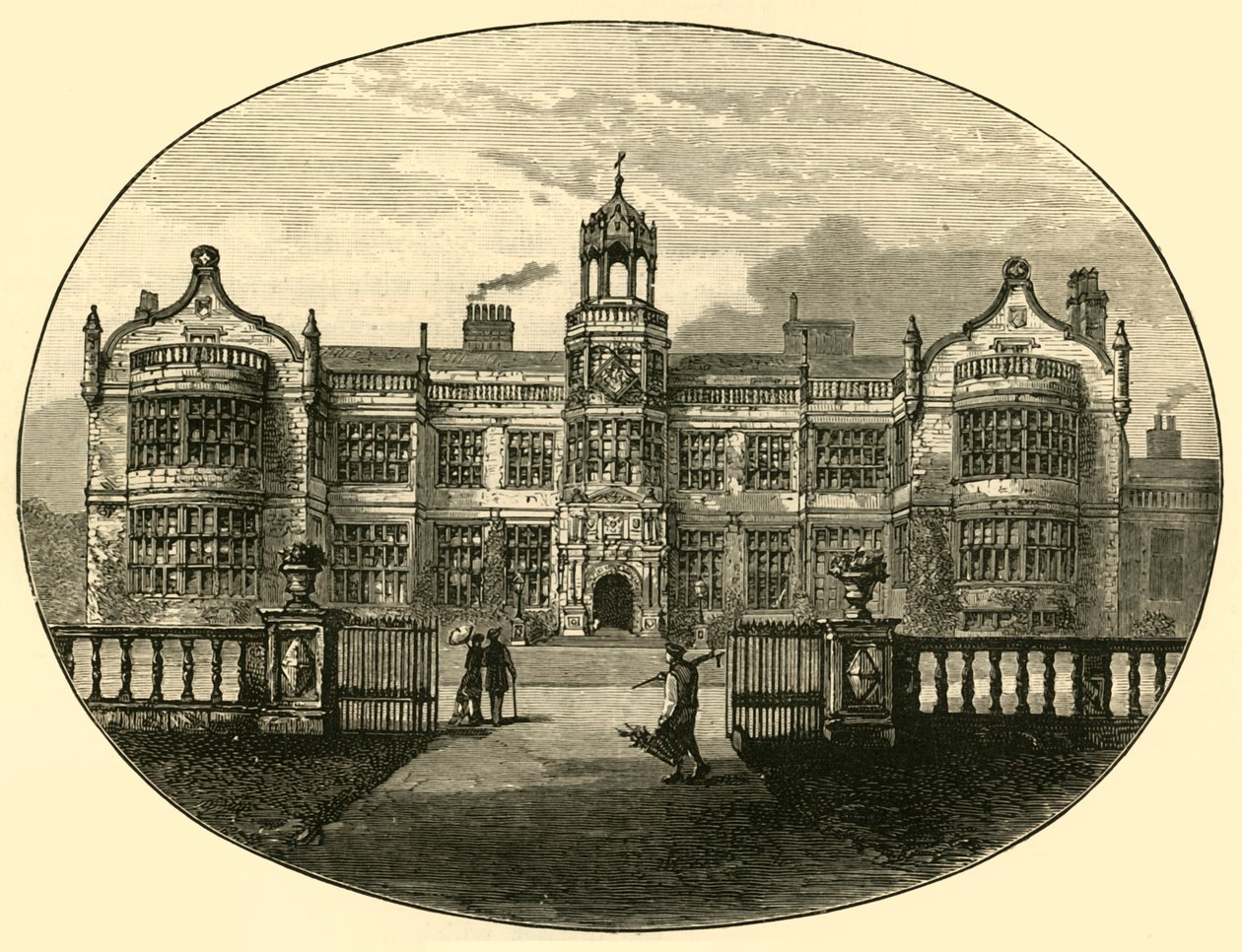 Ingestre Hall Den Gamle Bygning, 1898. af Unbekannt