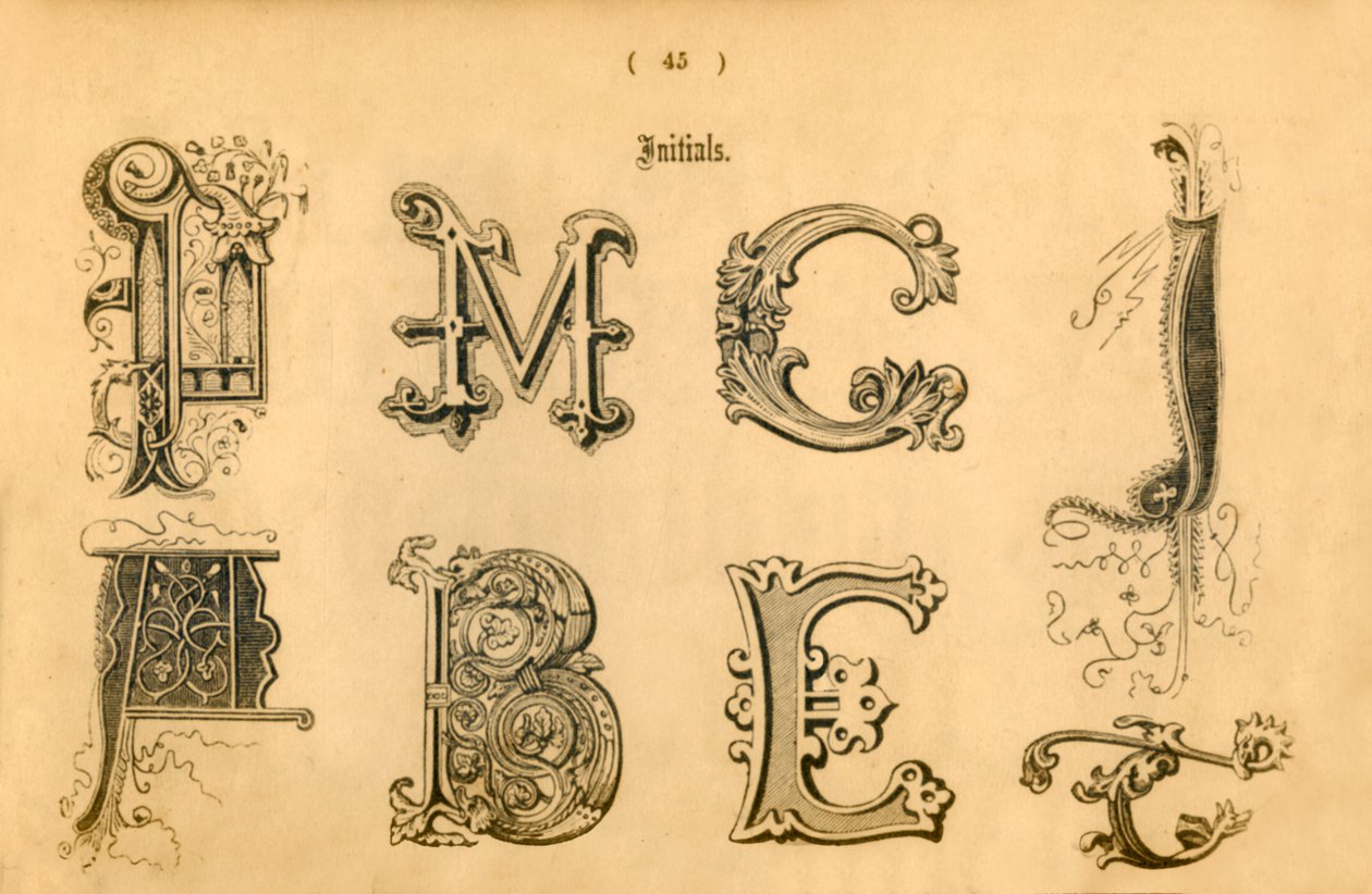 Initialer, 1862 af Unbekannt