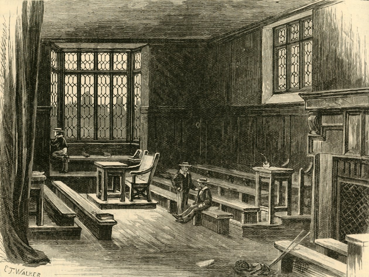 Det gamle Skoleværelses indre, 1898. af Unbekannt