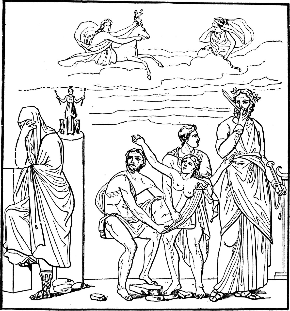 Iphigenia, datter af Agamemnon, konge af Mykene, c1900 af Unbekannt