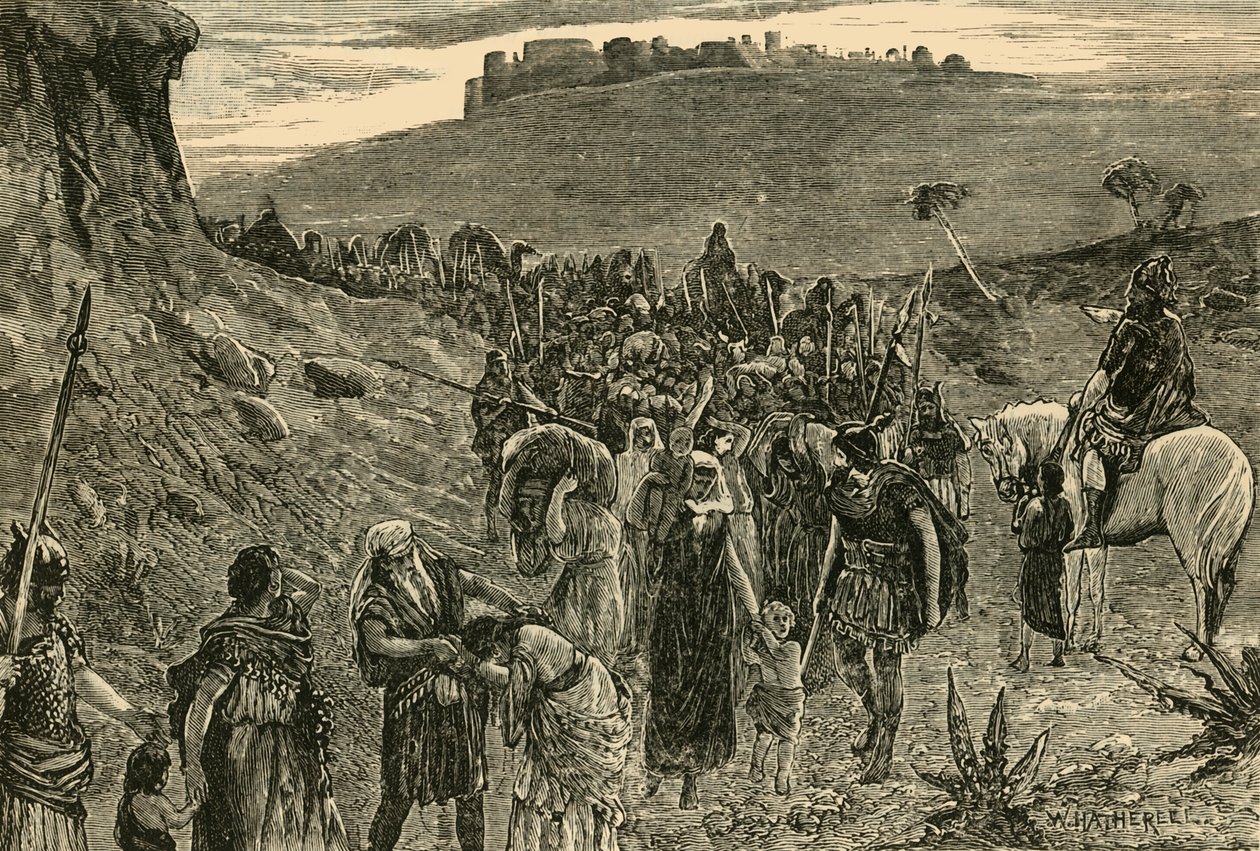 Israeliter går i fangenskab, 1890. af Unbekannt