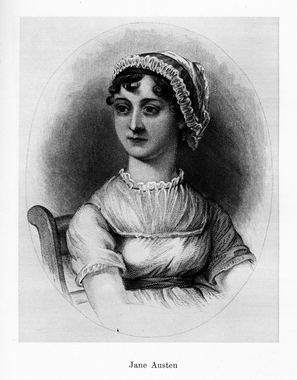 Jane Austen, engelsk forfatter, 1800-tallet af Unbekannt