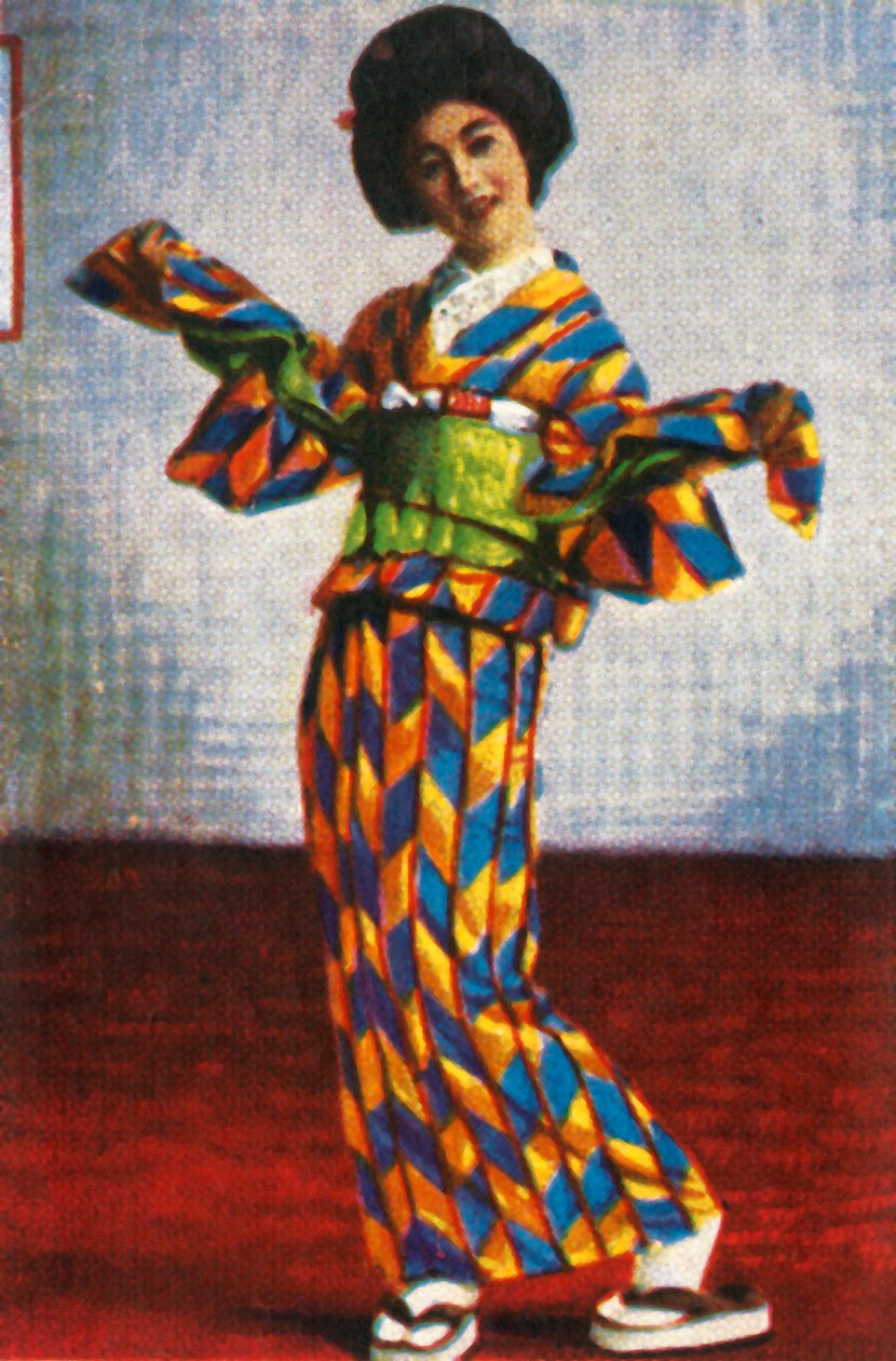 Japansk geisha-danser, c1928. af Unbekannt