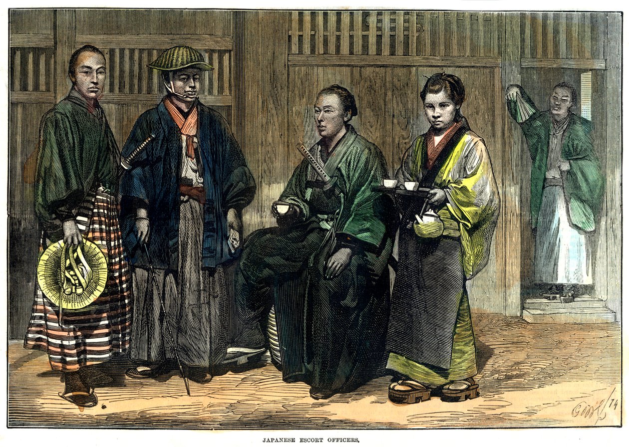 Japanske eskorteofficerer, 1874 af Unbekannt