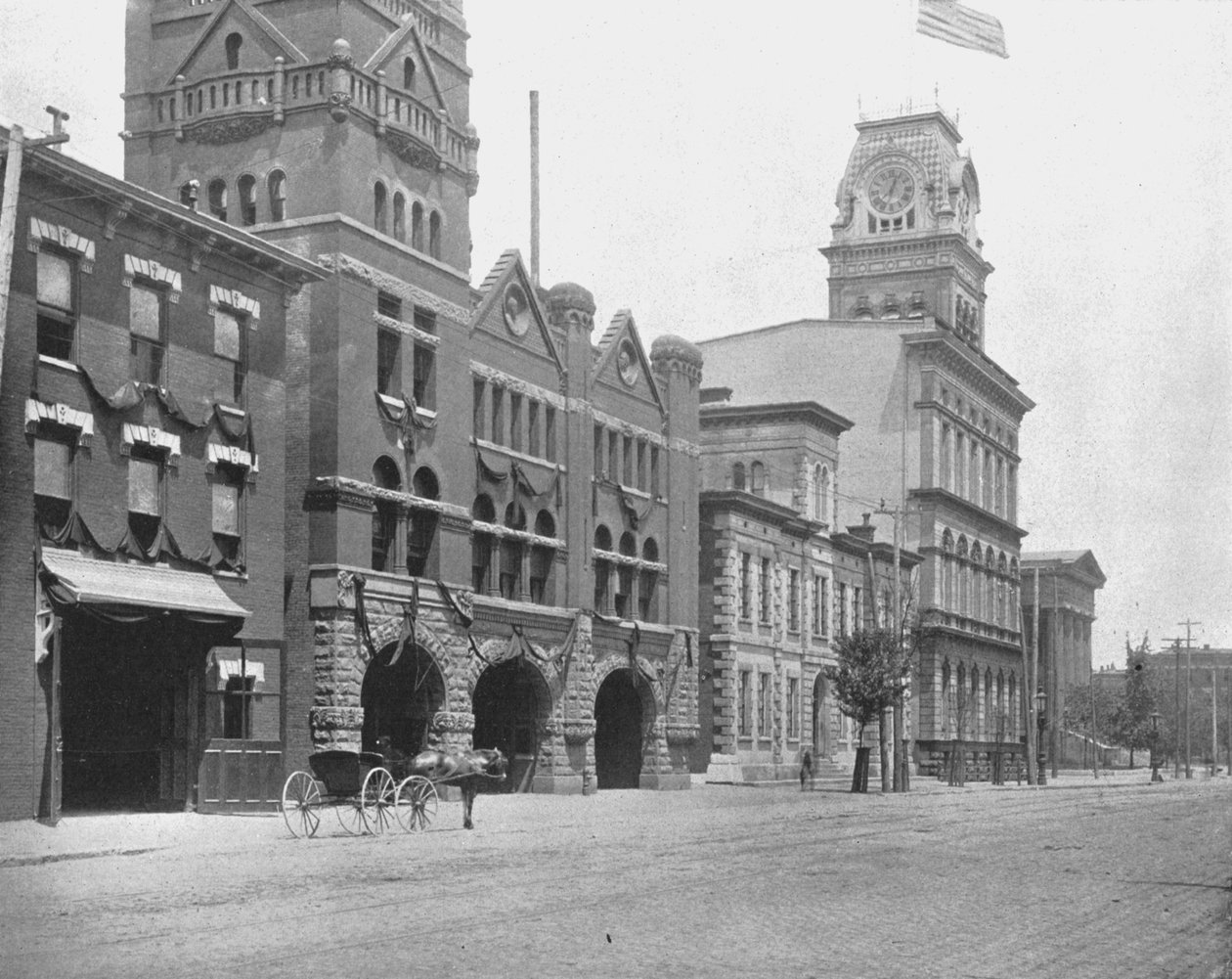 Jefferson Street, Louisville, Kentucky, USA, c1900. af Unbekannt