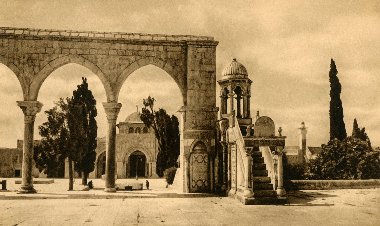 Jerusalem - Moskeen El-Aksa, c1918-c1939. af Unbekannt