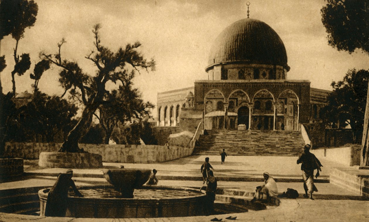 Jerusalem - Omars moske, c1918-c1939. af Unbekannt