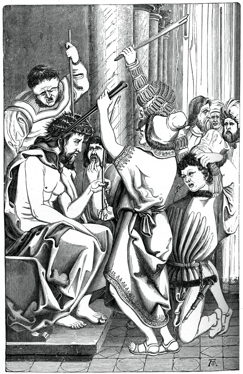 Jesus kronet med torne, 1870 af Unbekannt