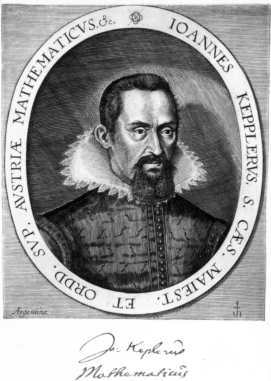 Johannes Kepler, tysk astronom og fysiker, ca. 1600 af Unbekannt