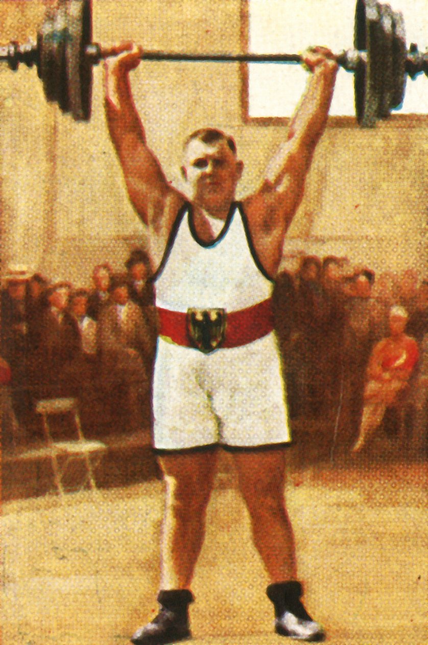 Josef Straßberger, tysk vægtløftningsmester, 1928. af Unbekannt