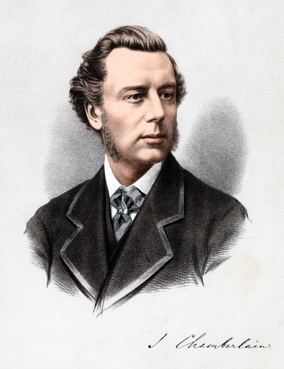 Joseph Chamberlain, britisk politiker, c1880. af Unbekannt