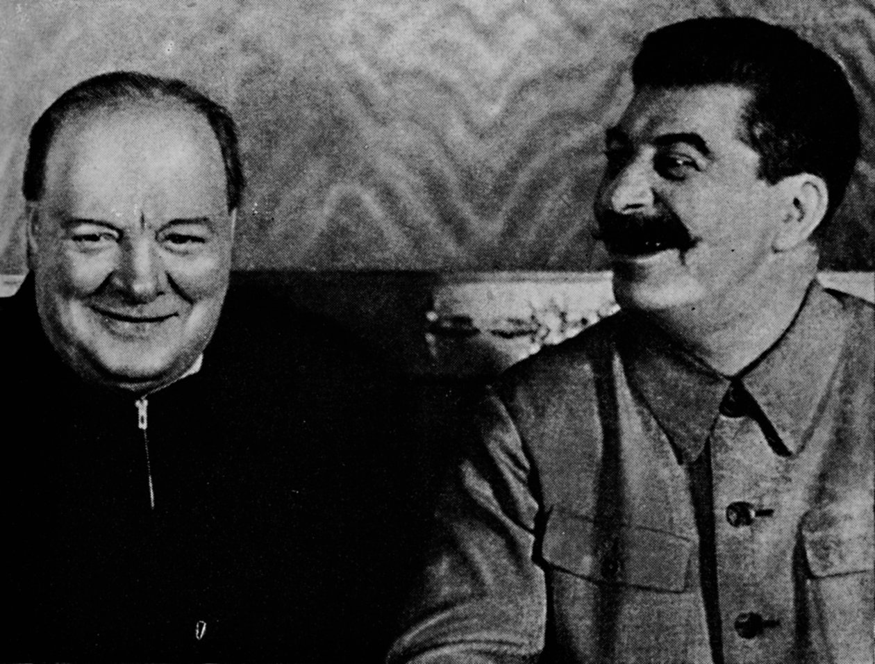 Joseph Stalin og hr. Churchill 1942, 1945. af Unbekannt