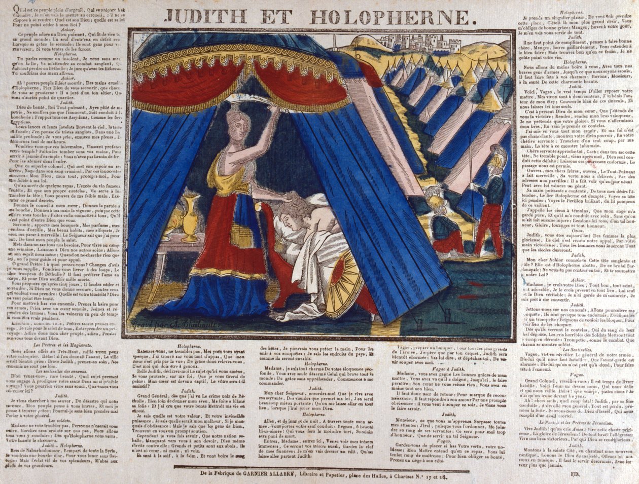 Judith dræber den assyriske general Holofernes, 1800-tallet af Unbekannt