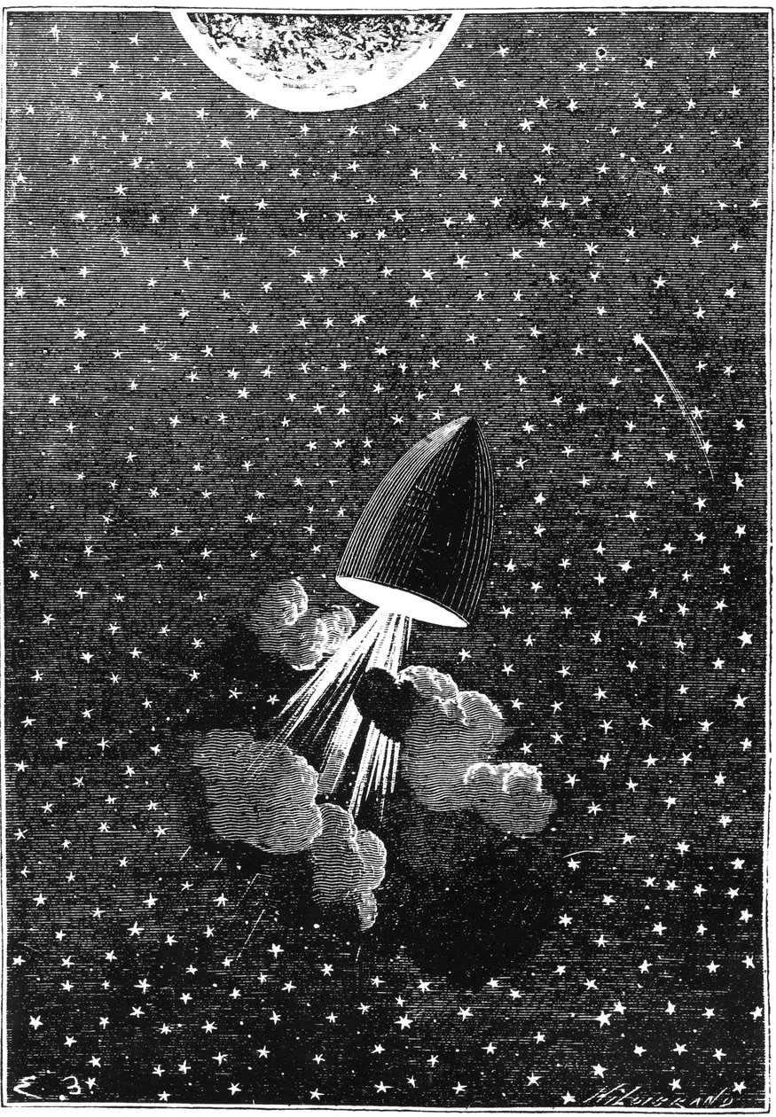 Jules Verne 1828-1905, Månen rundt, 1865 af Unbekannt